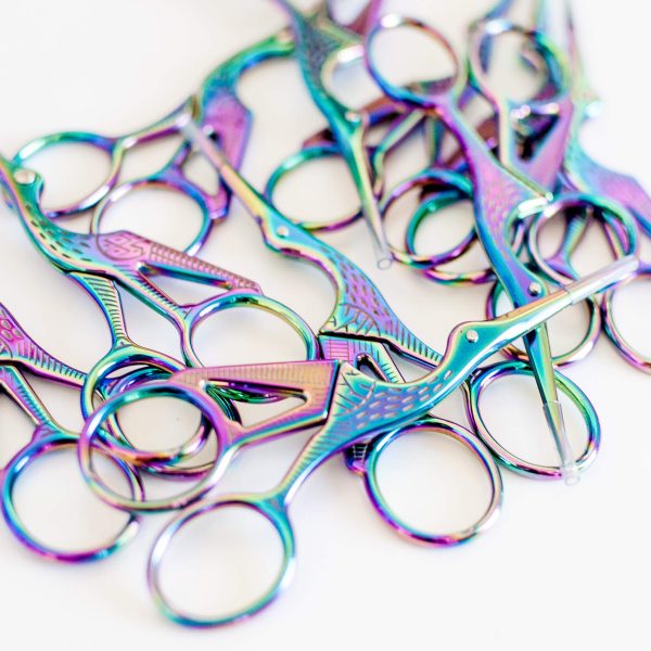 Rainbow Stork Mini Scissors for Eyelash Extensions (8)